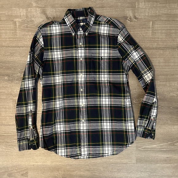 Ralph Lauren Men's Large Oxford Cotton Plaid Button Down Long Sleeve Shirt - Picture 11 of 15